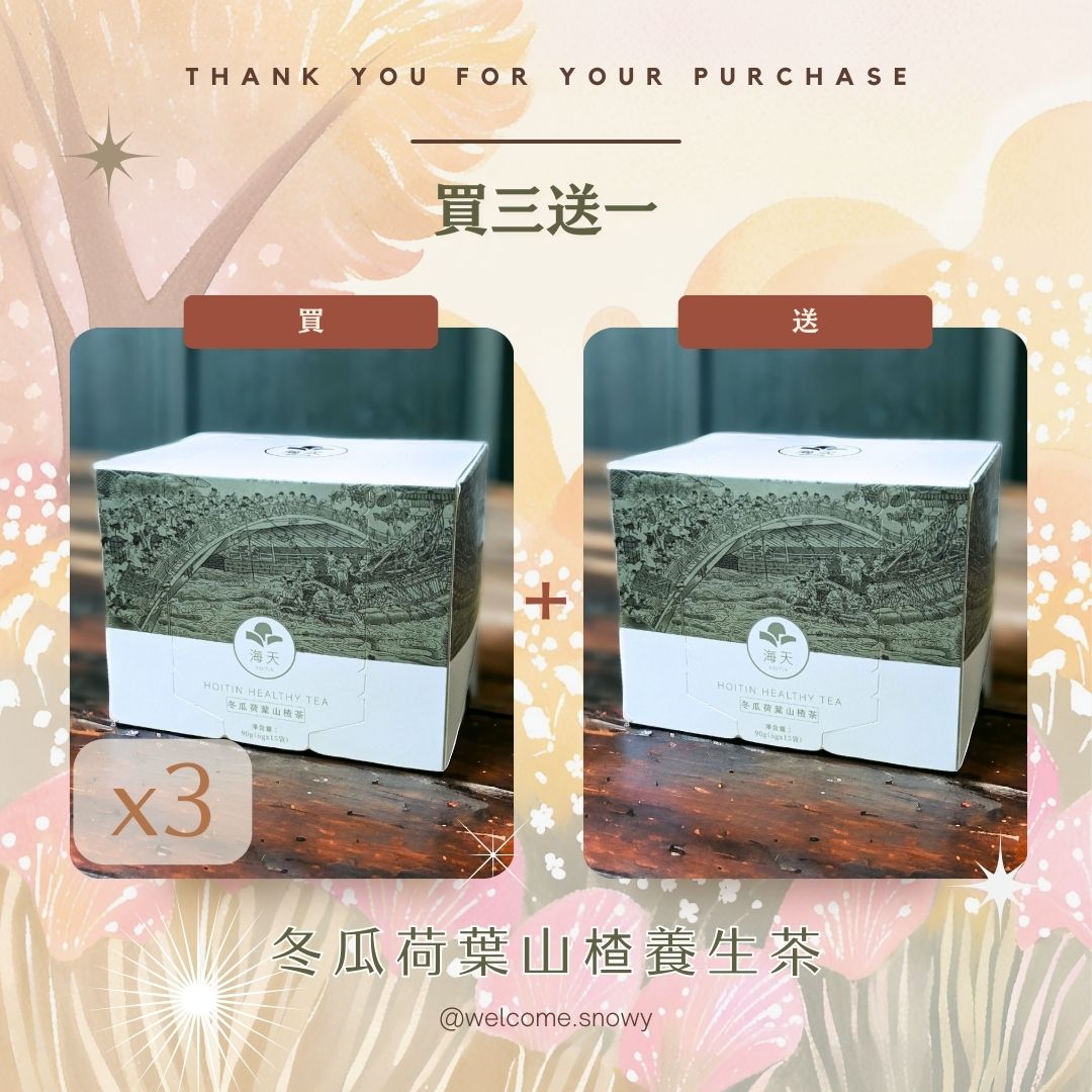 買三送一 - 冬瓜荷葉山楂養生茶包 (6gx15包)